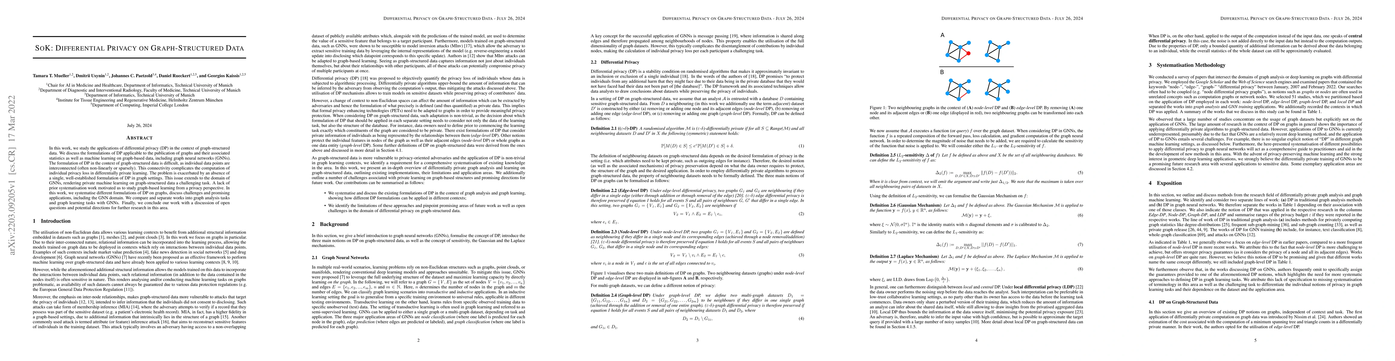 Thumbnail for SoK: Differential Privacy on Graph-Structured Data