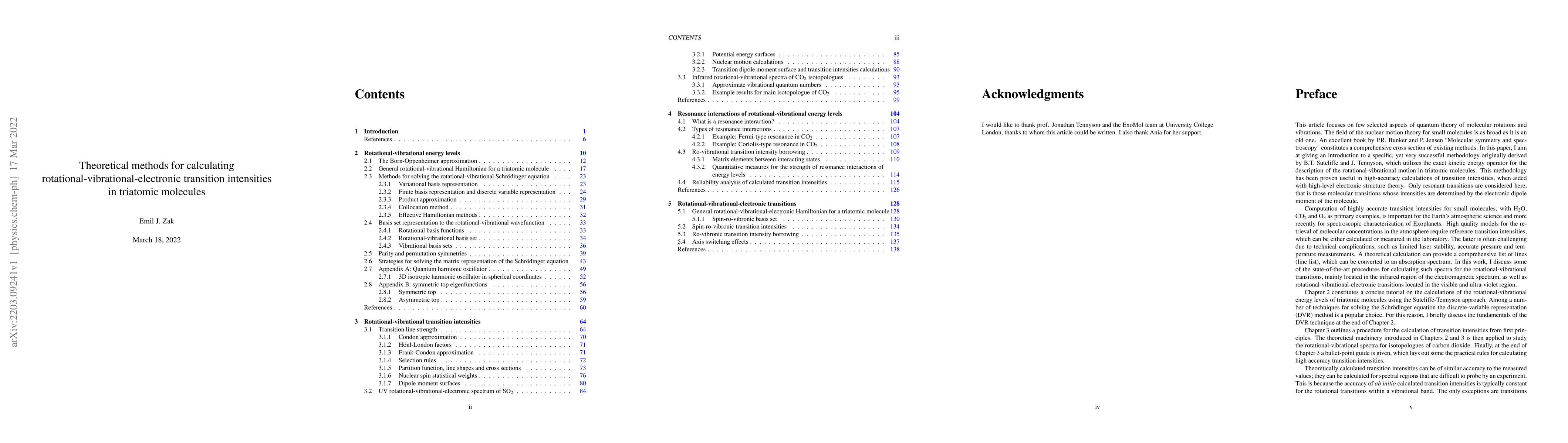 Thumbnail for Theoretical methods for calculating rotational-vibrational-electronic
  transition intensities in triatomic molecules
