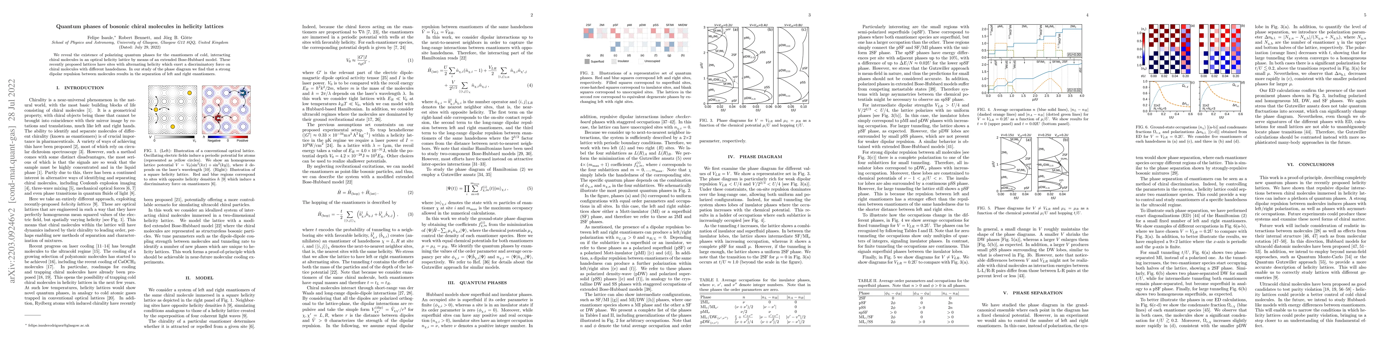 Thumbnail for Quantum phases of bosonic chiral molecules in helicity lattices