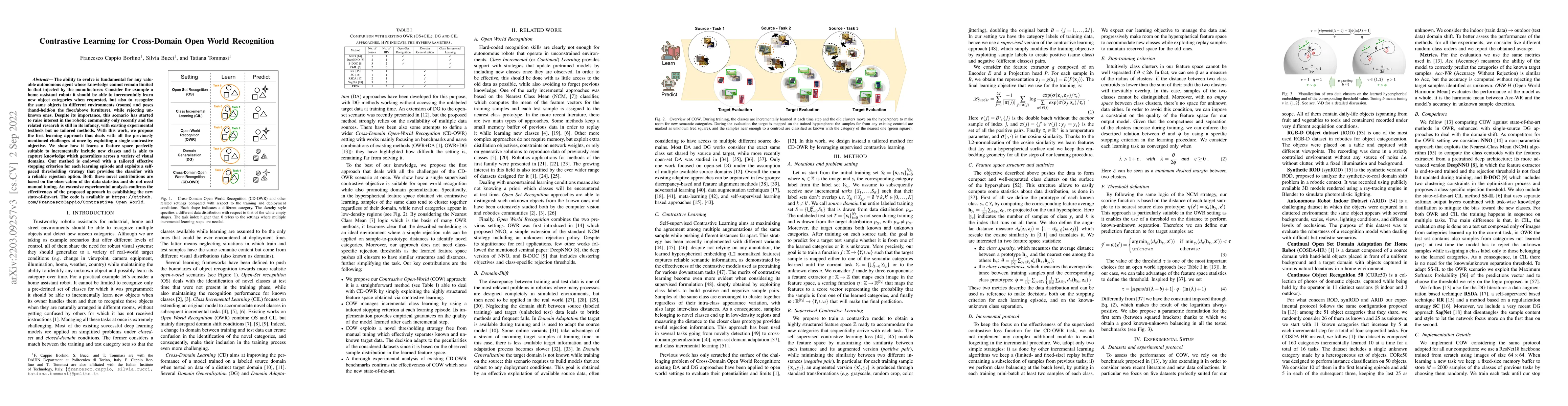Thumbnail for Contrastive Learning for Cross-Domain Open World Recognition