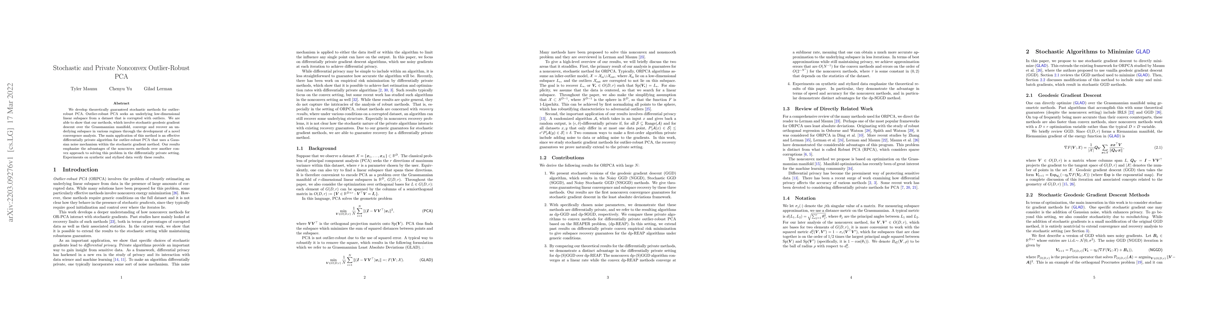 Thumbnail for Stochastic and Private Nonconvex Outlier-Robust PCA