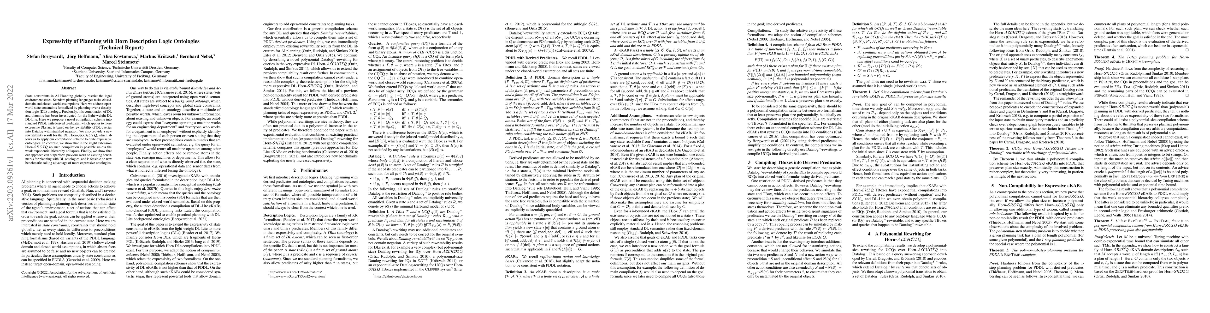 Thumbnail for Expressivity of Planning with Horn Description Logic Ontologies
  (Technical Report)