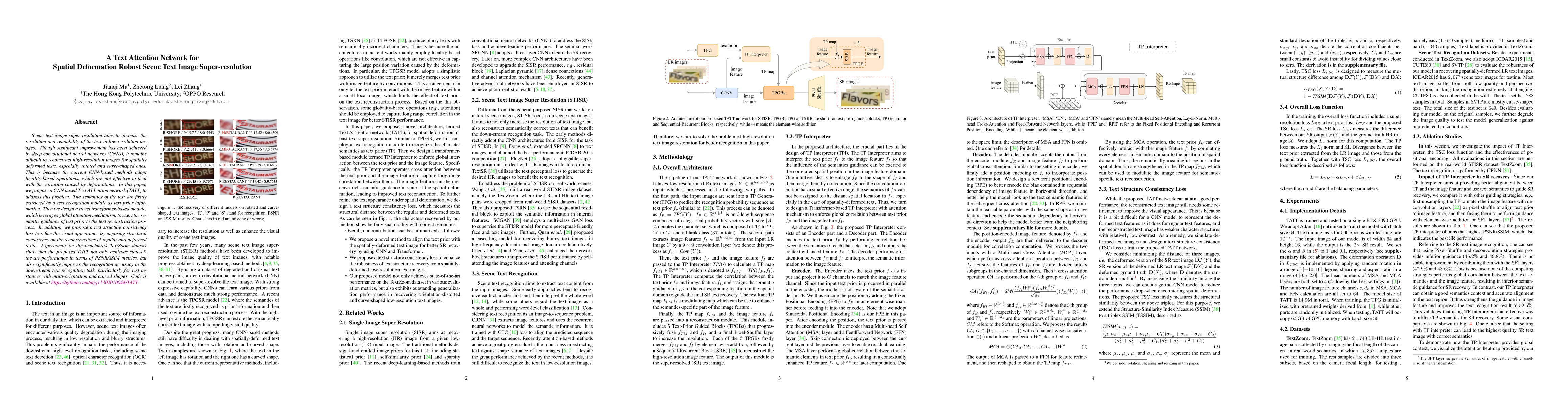 Thumbnail for A Text Attention Network for Spatial Deformation Robust Scene Text Image
  Super-resolution