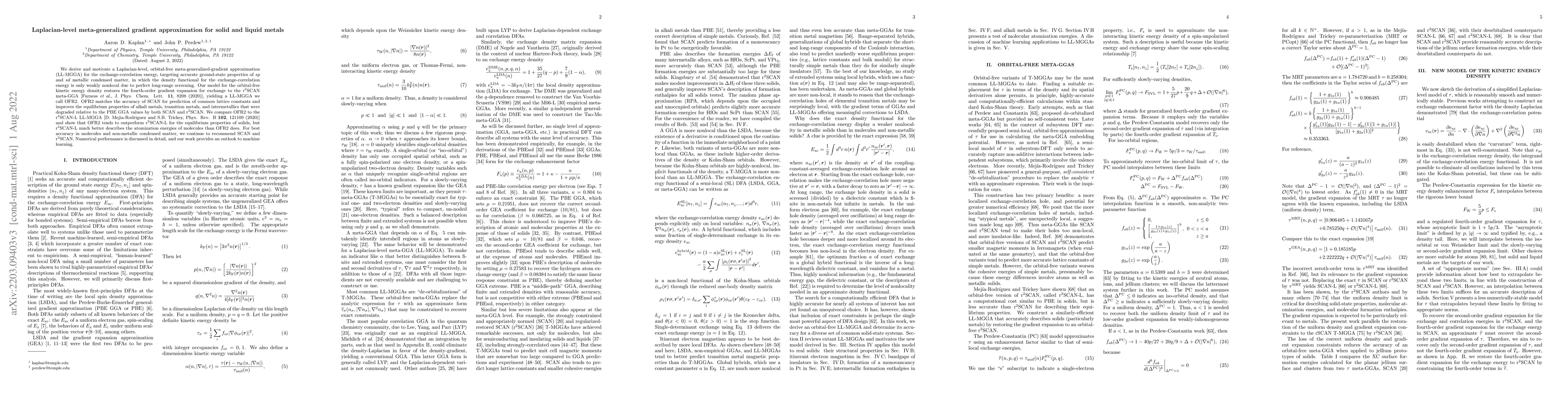 Thumbnail for Laplacian-level meta-generalized gradient approximation for solid and
  liquid metals