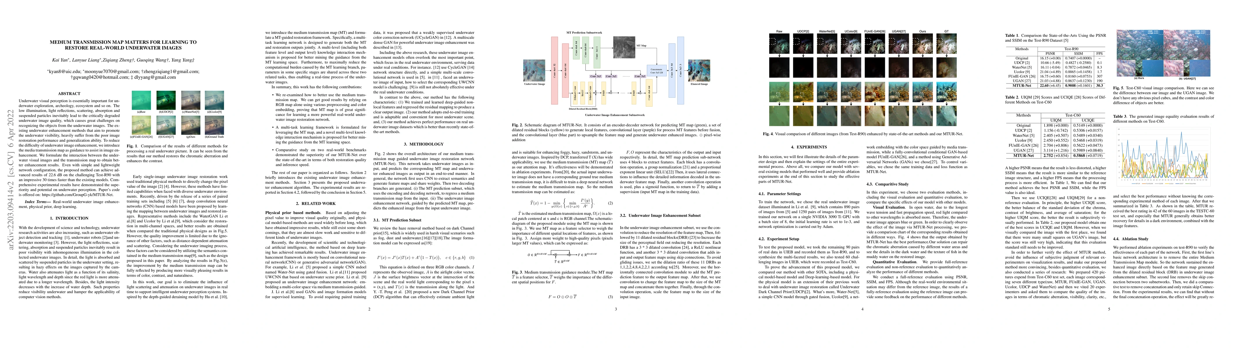 Thumbnail for Medium Transmission Map Matters for Learning to Restore Real-World
  Underwater Images