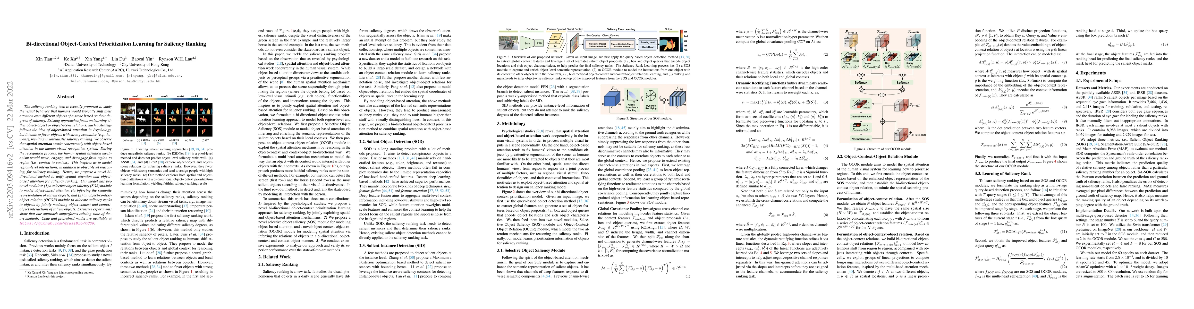 Thumbnail for Bi-directional Object-context Prioritization Learning for Saliency
  Ranking