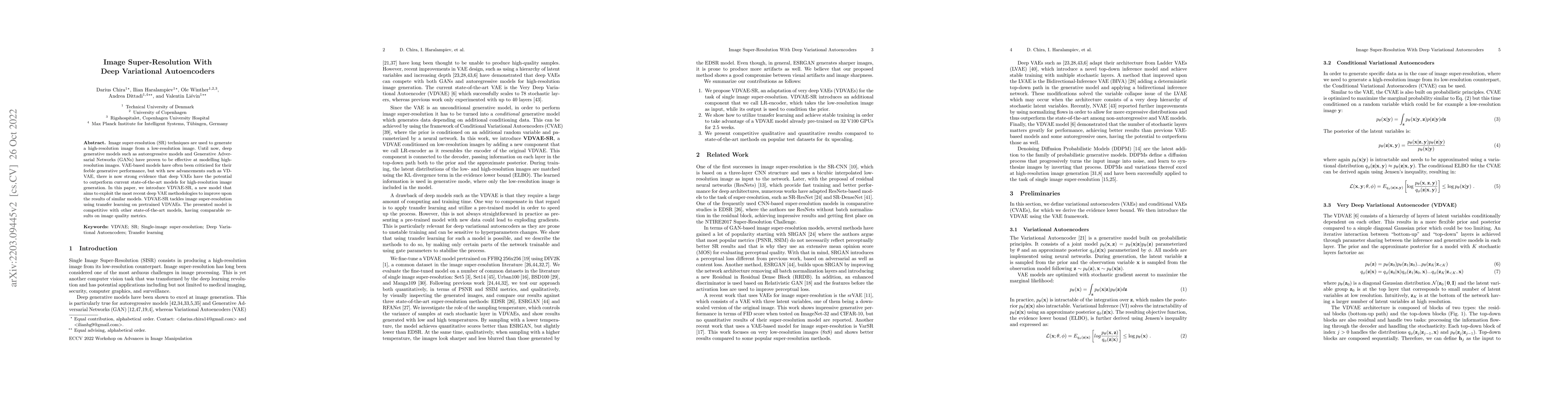 Thumbnail for Image Super-Resolution With Deep Variational Autoencoders