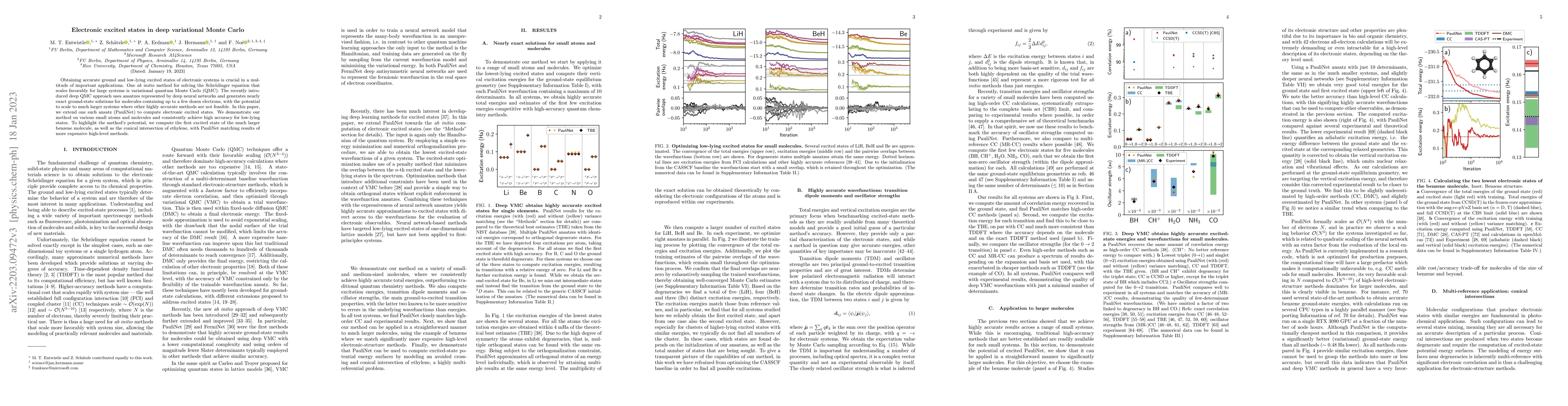Thumbnail for Electronic excited states in deep variational Monte Carlo