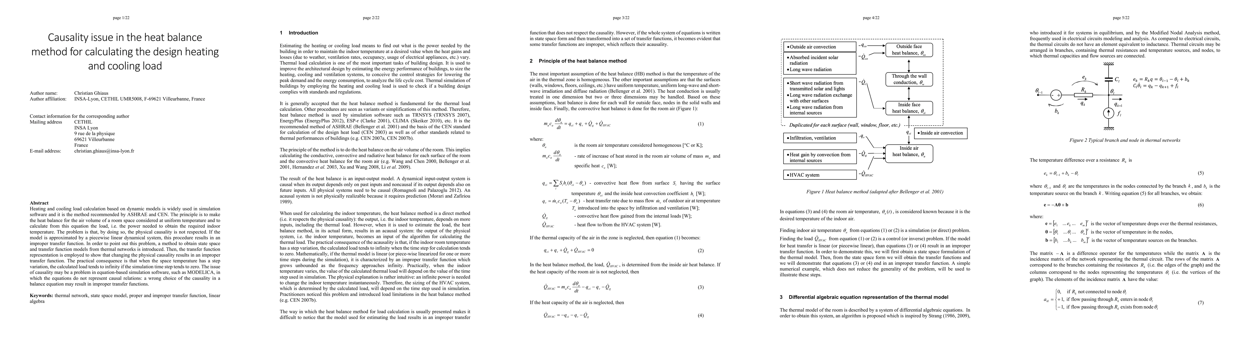 Thumbnail for Causality issue in the heat balance method for calculating the design
  heating and cooling load