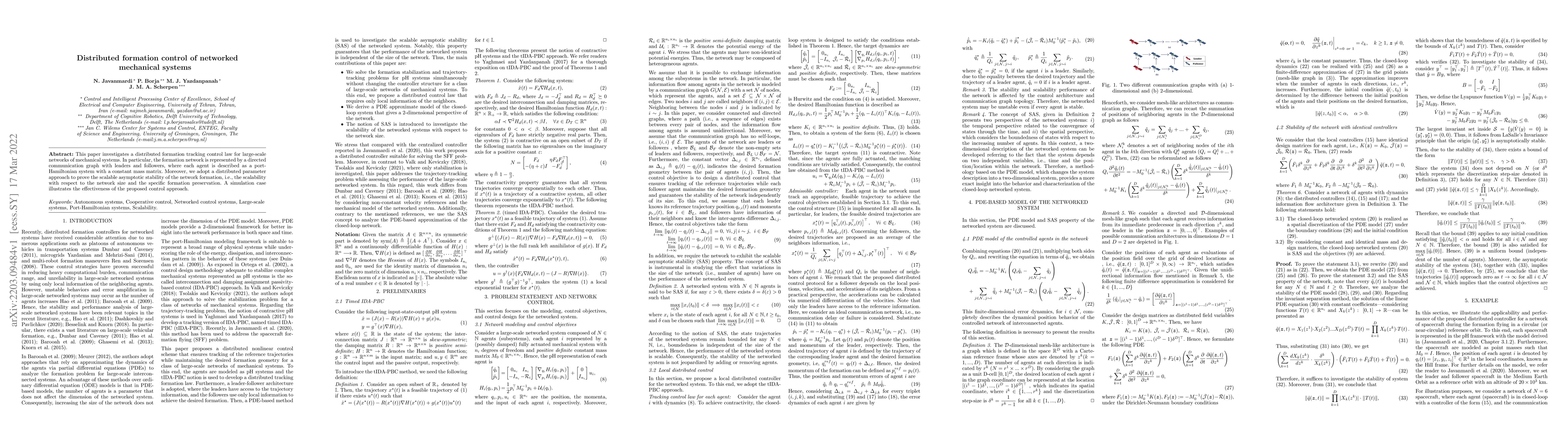 Thumbnail for Distributed formation control of networked mechanical systems