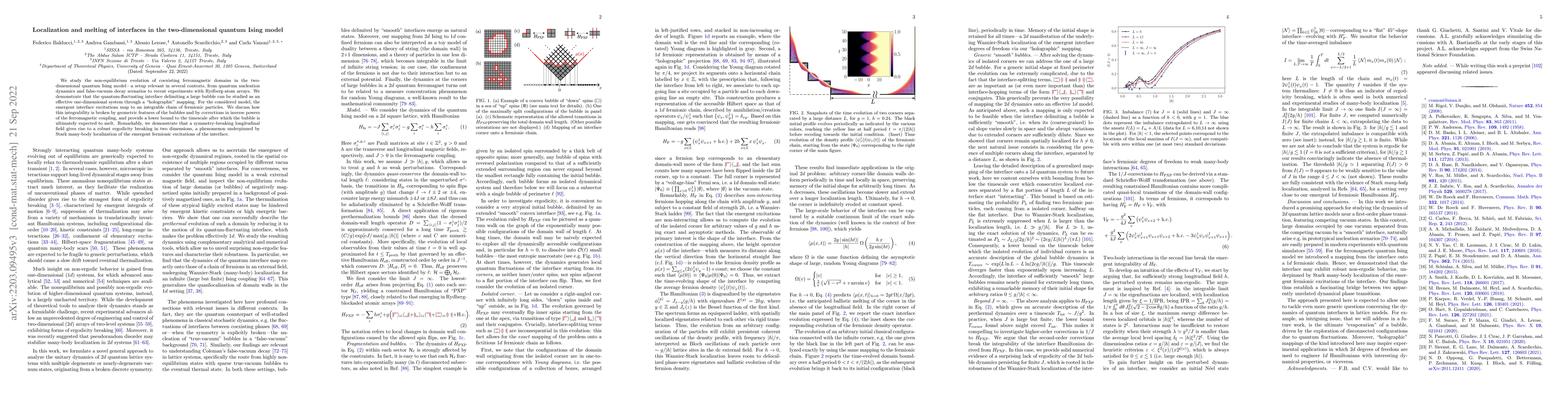 Thumbnail for Localization and melting of interfaces in the two-dimensional quantum
  Ising model
