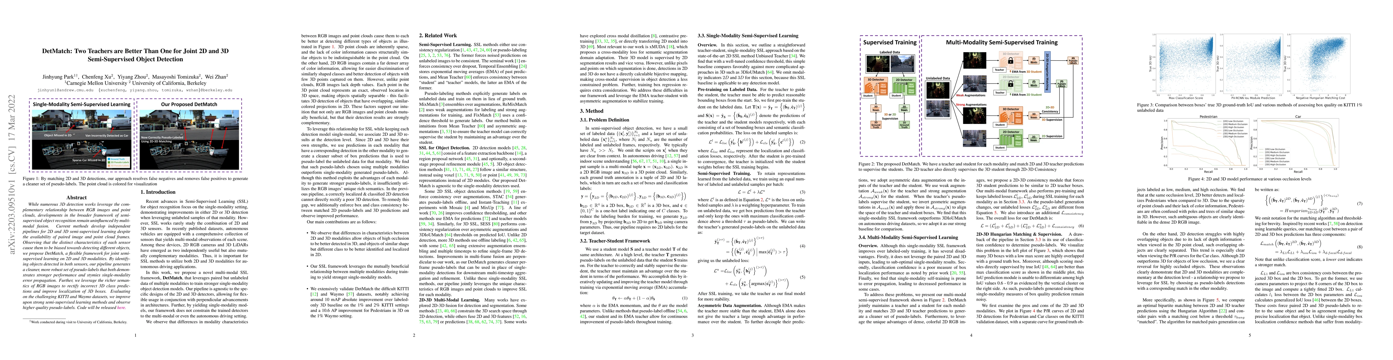Thumbnail for DetMatch: Two Teachers are Better Than One for Joint 2D and 3D
  Semi-Supervised Object Detection