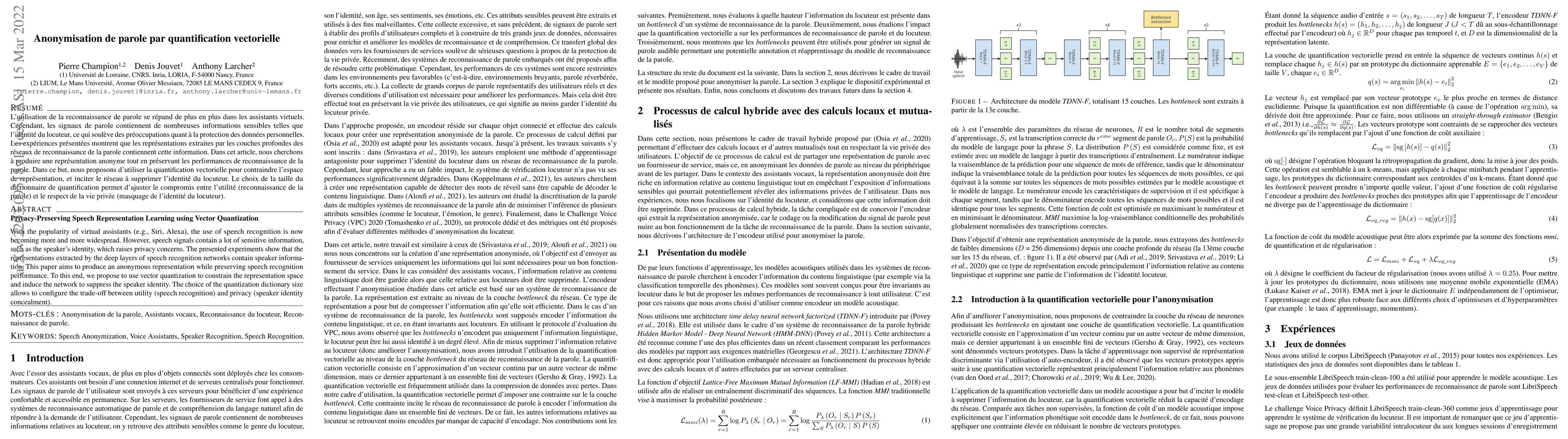 Thumbnail for Privacy-Preserving Speech Representation Learning using Vector
  Quantization