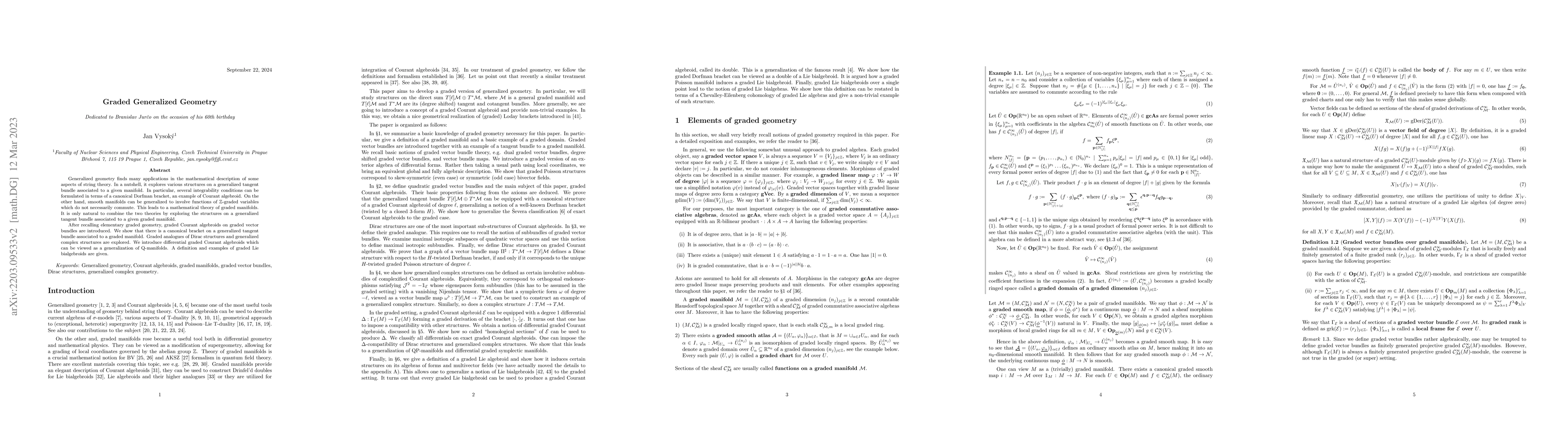 Thumbnail for Graded Generalized Geometry