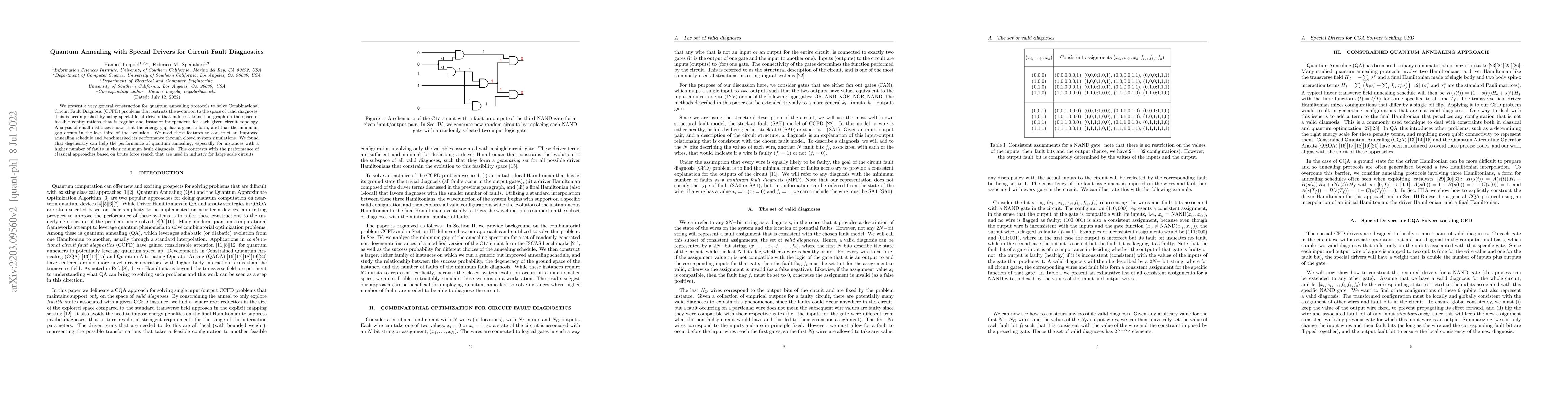 Thumbnail for Quantum Annealing with Special Drivers for Circuit Fault Diagnostics