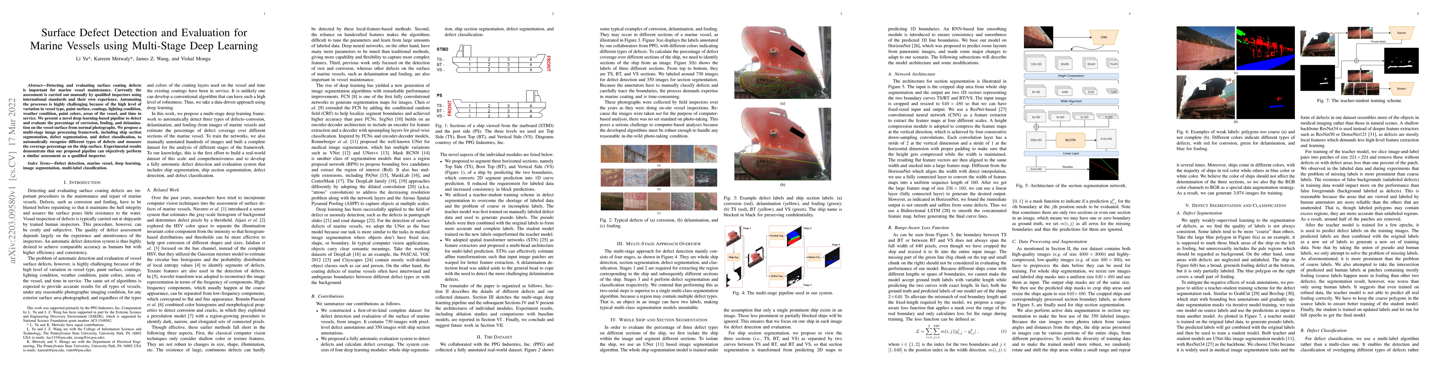 Thumbnail for Surface Defect Detection and Evaluation for Marine Vessels using
  Multi-Stage Deep Learning