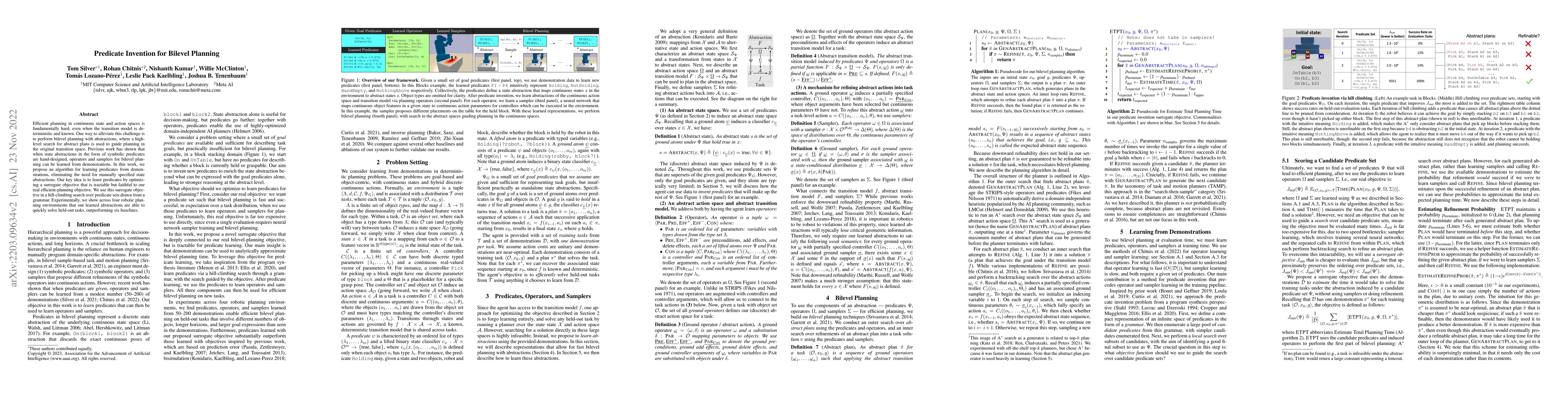 Thumbnail for Predicate Invention for Bilevel Planning