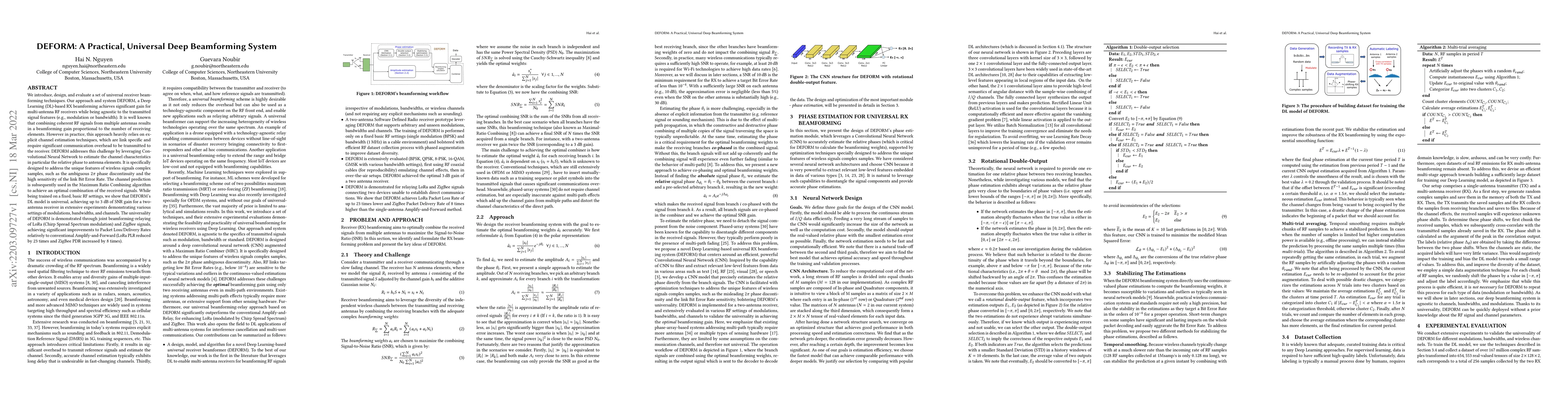 Thumbnail for DEFORM: A Practical, Universal Deep Beamforming System