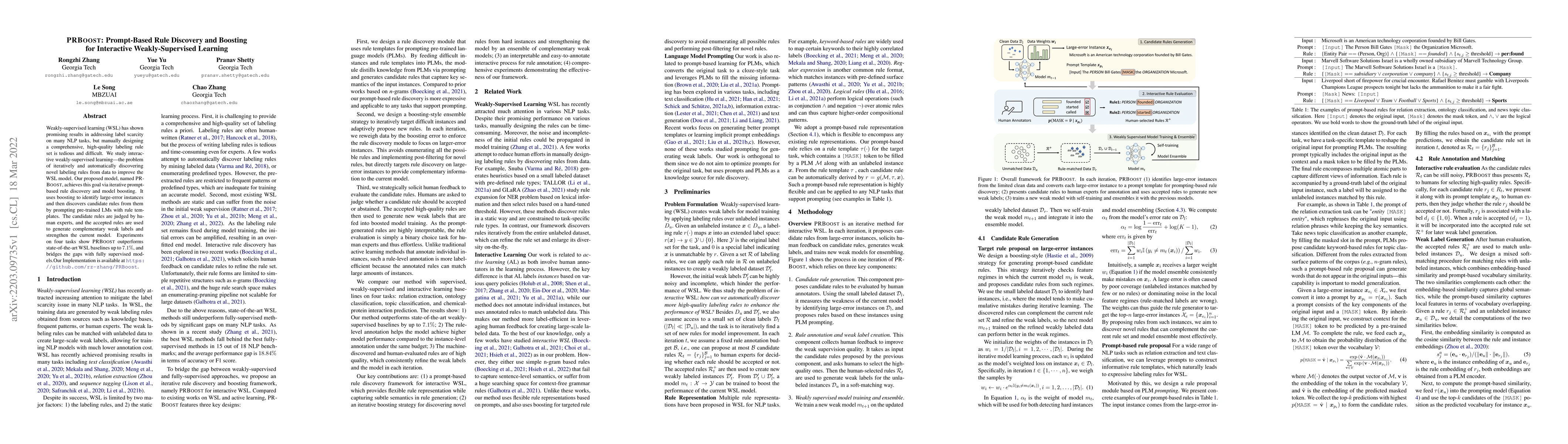 Thumbnail for PRBoost: Prompt-Based Rule Discovery and Boosting for Interactive
  Weakly-Supervised Learning