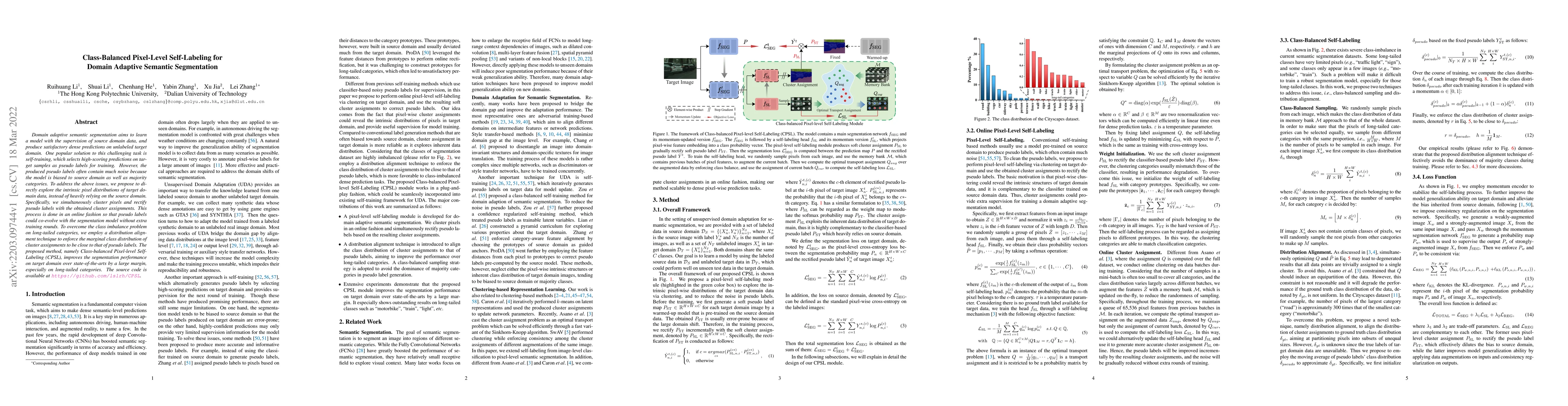 Thumbnail for Class-Balanced Pixel-Level Self-Labeling for Domain Adaptive Semantic
  Segmentation