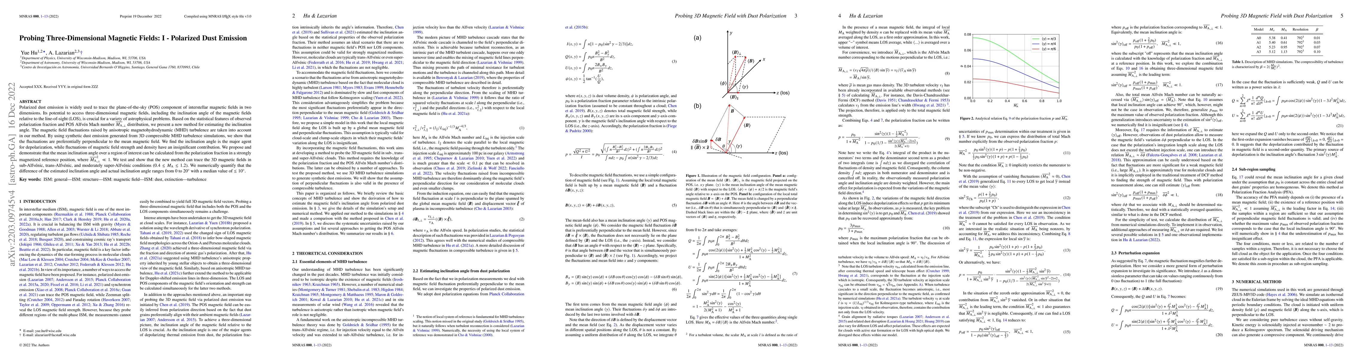 Thumbnail for Probing Three-Dimensional Magnetic Fields: I -- Polarized Dust Emission