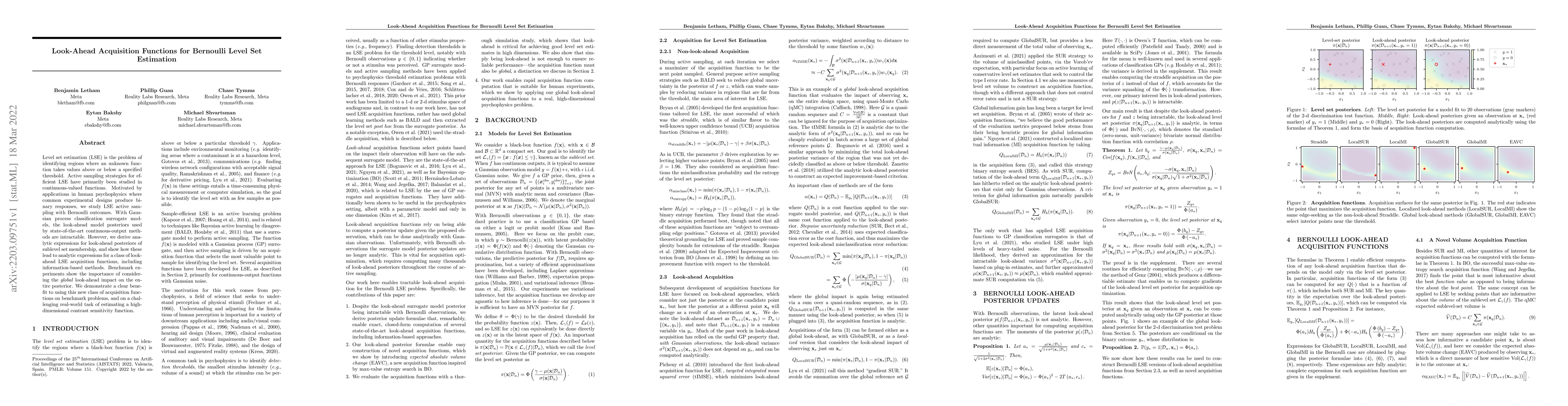 Thumbnail for Look-Ahead Acquisition Functions for Bernoulli Level Set Estimation