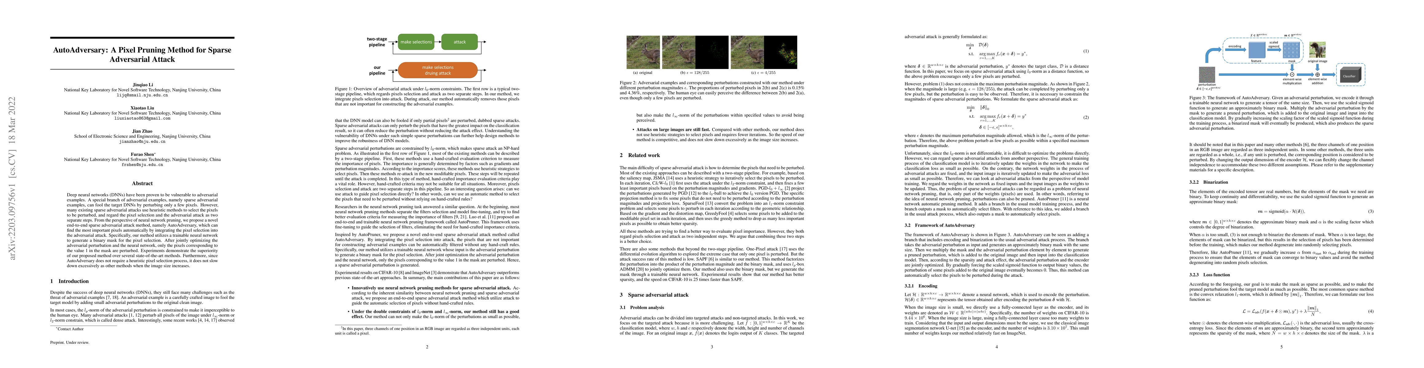Thumbnail for AutoAdversary: A Pixel Pruning Method for Sparse Adversarial Attack