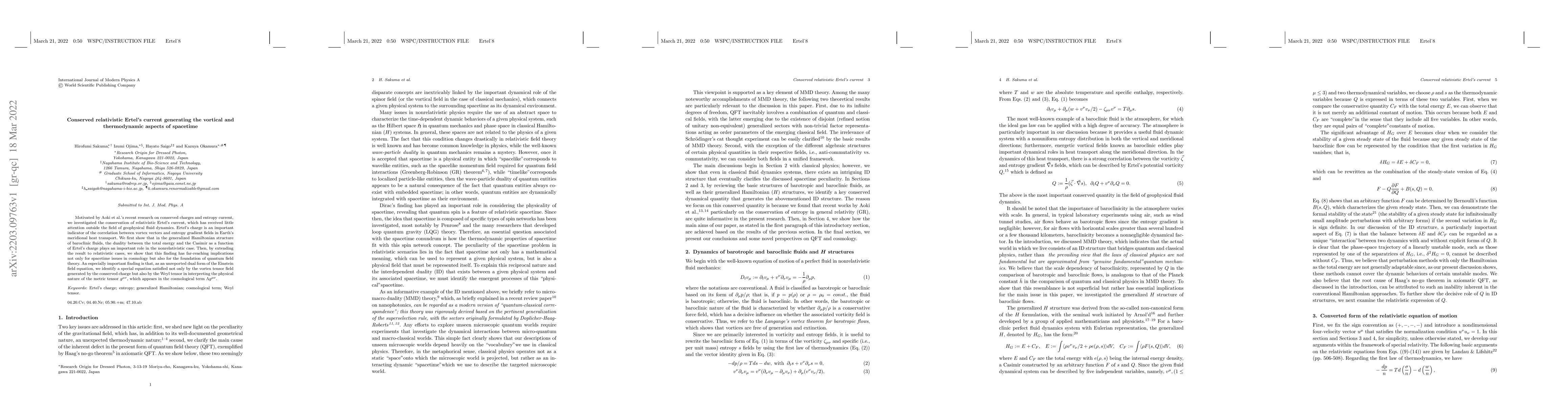 Thumbnail for Conserved relativistic Ertel's current generating the vortical and
  thermodynamic aspects of spacetime