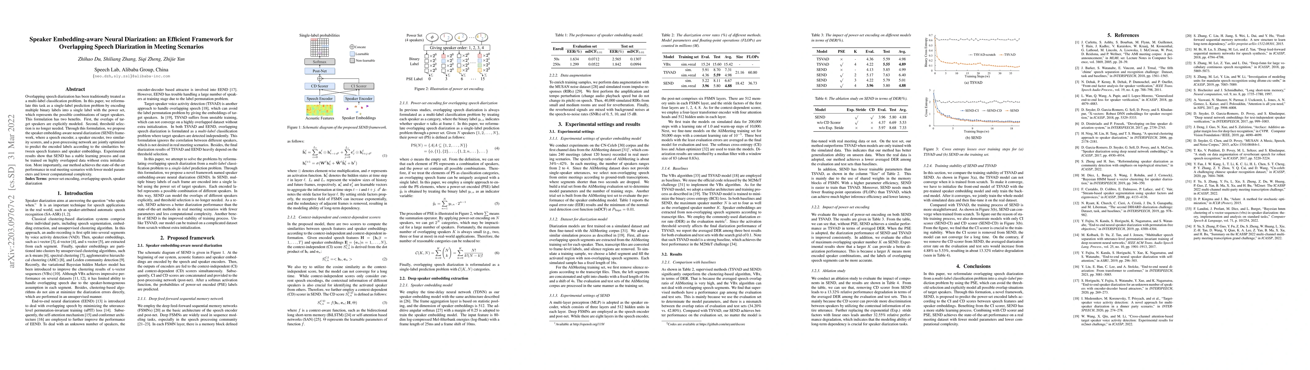 Thumbnail for Speaker Embedding-aware Neural Diarization: an Efficient Framework for
  Overlapping Speech Diarization in Meeting Scenarios