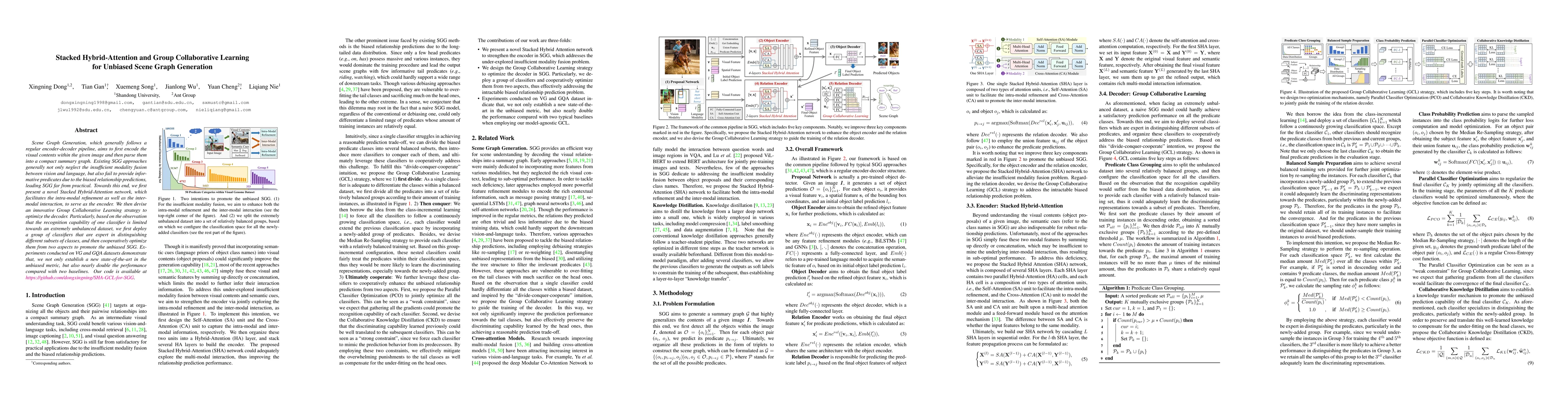 Thumbnail for Stacked Hybrid-Attention and Group Collaborative Learning for Unbiased
  Scene Graph Generation