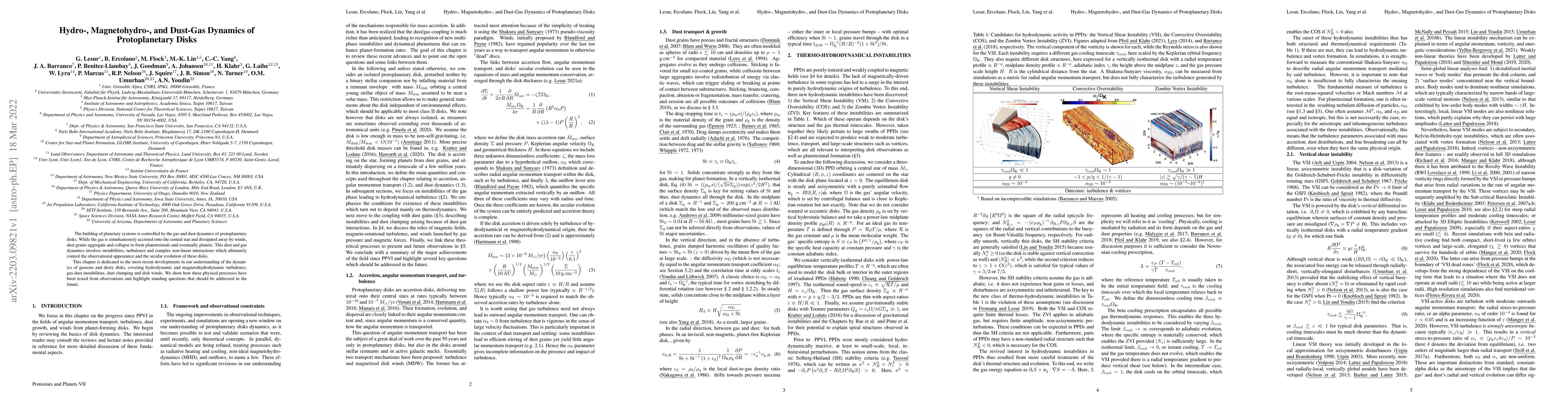 Thumbnail for Hydro-, Magnetohydro-, and Dust-Gas Dynamics of Protoplanetary Disks