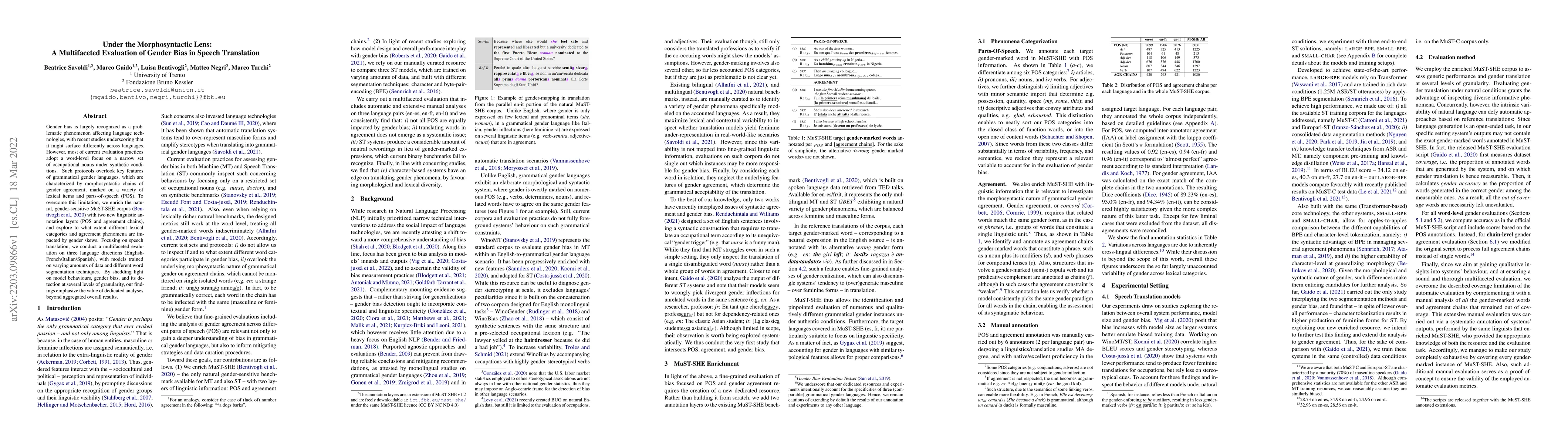 Thumbnail for Under the Morphosyntactic Lens: A Multifaceted Evaluation of Gender Bias
  in Speech Translation