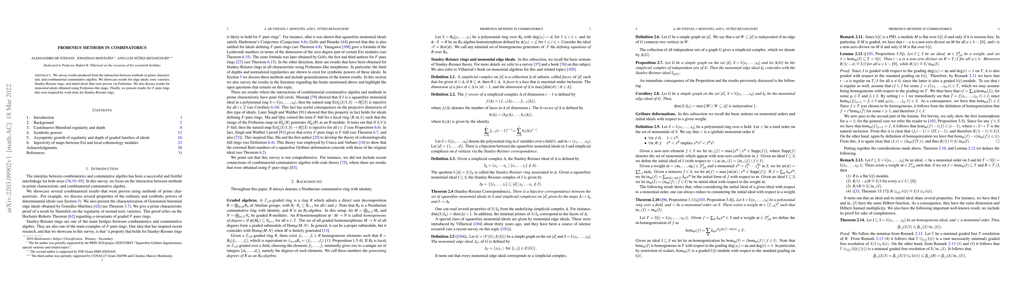 Thumbnail for Frobenius methods in combinatorics