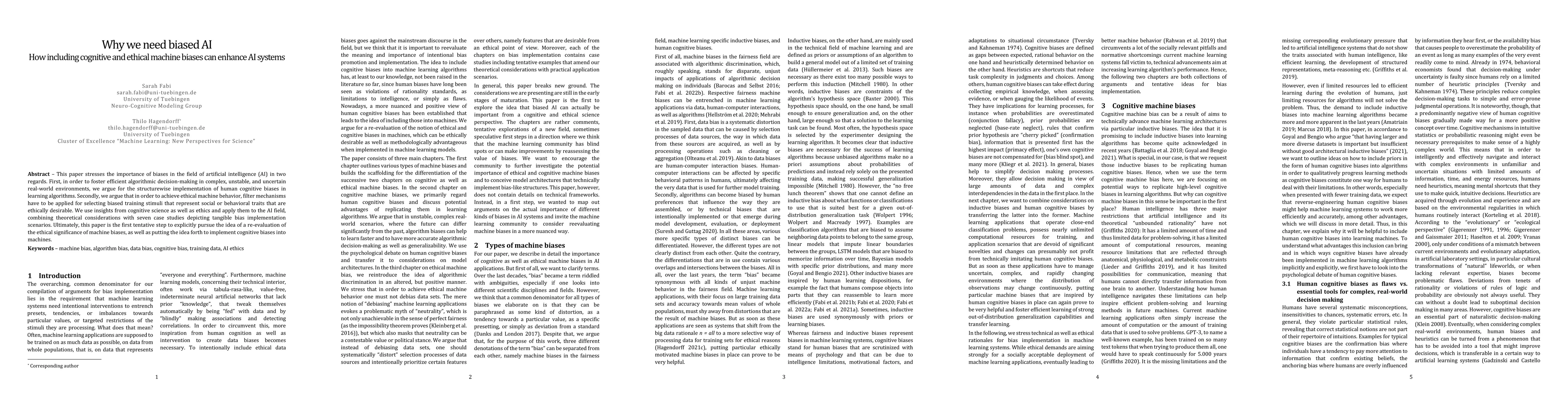 Thumbnail for Why we need biased AI -- How including cognitive and ethical machine
  biases can enhance AI systems