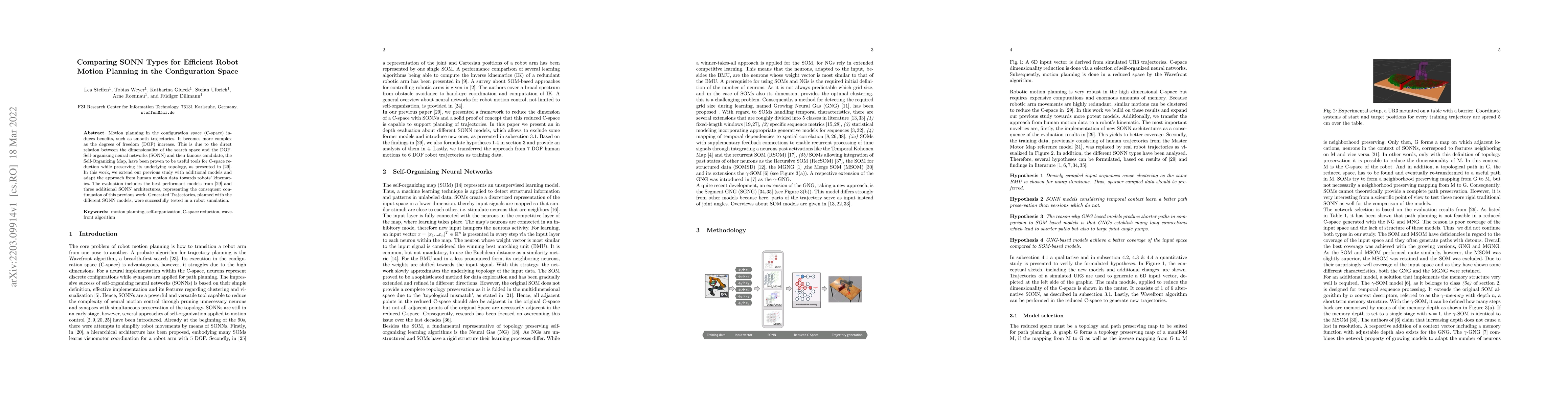 Thumbnail for Comparing SONN Types for Efficient Robot Motion Planning in the
  Configuration Space
