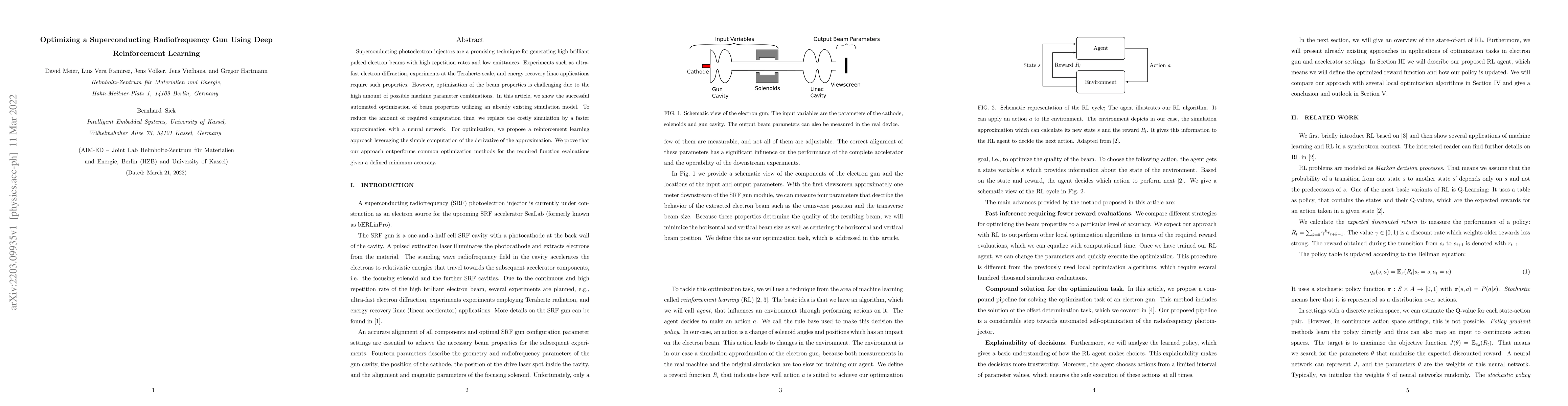 Thumbnail for Optimizing a Superconducting Radiofrequency Gun Using Deep Reinforcement
  Learning