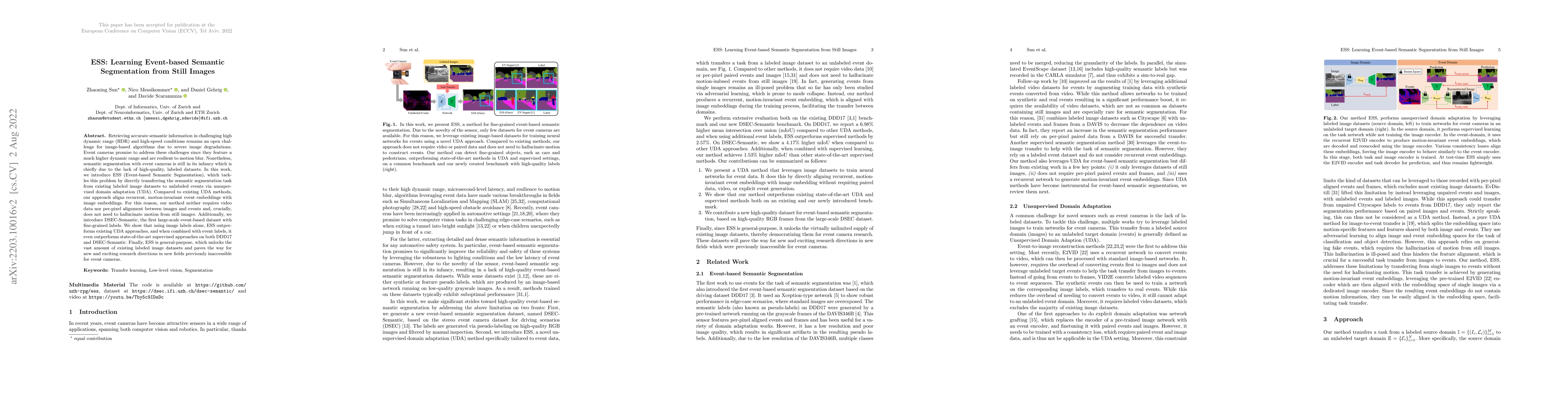 Thumbnail for ESS: Learning Event-based Semantic Segmentation from Still Images