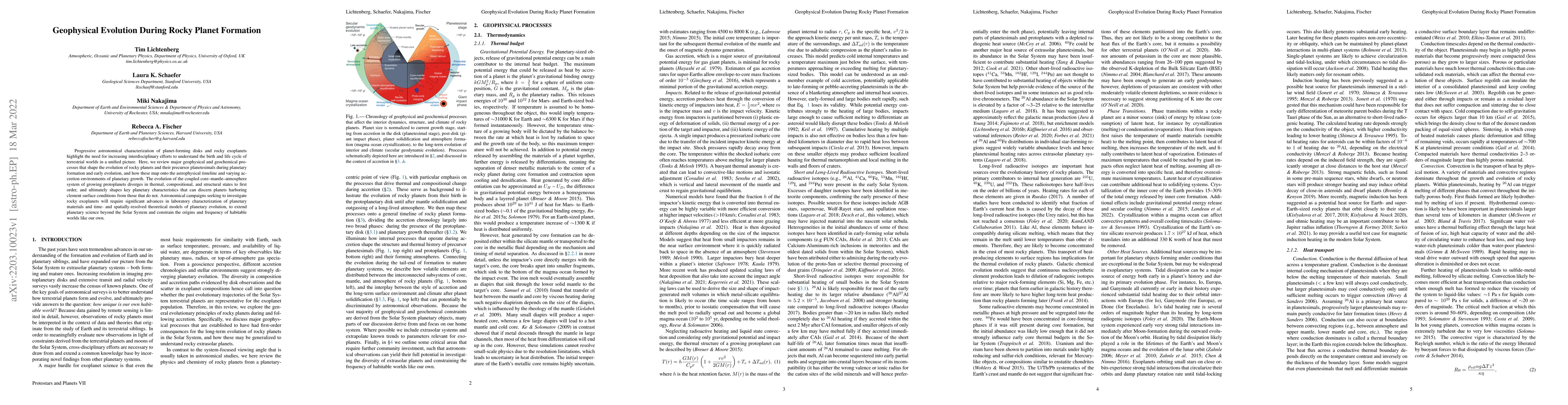Thumbnail for Geophysical Evolution During Rocky Planet Formation