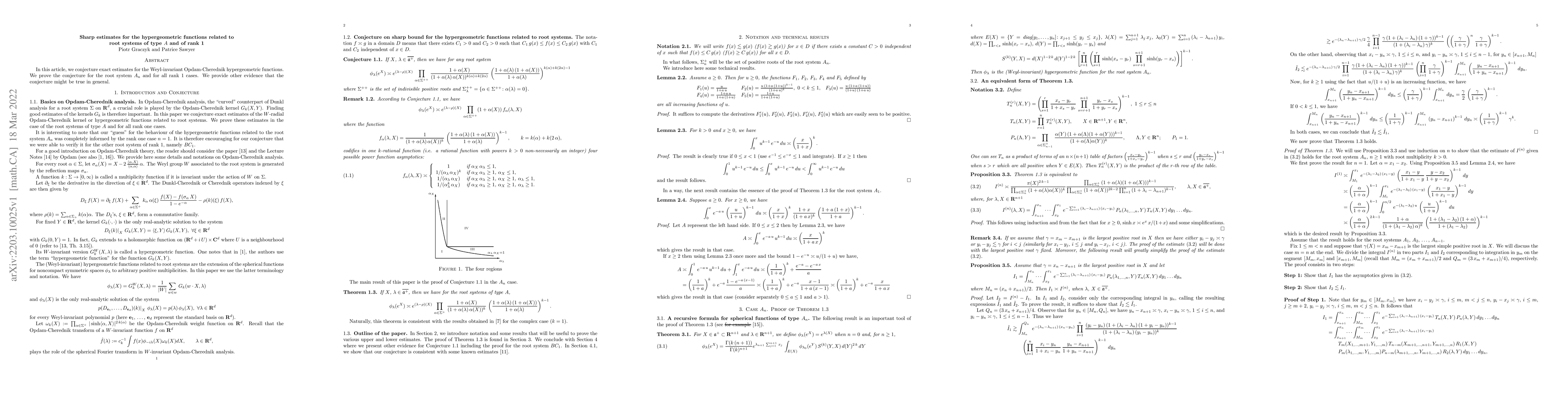 Thumbnail for Sharp estimates for the hypergeometric functions related to root systems
  of type $A$ and of rank 1