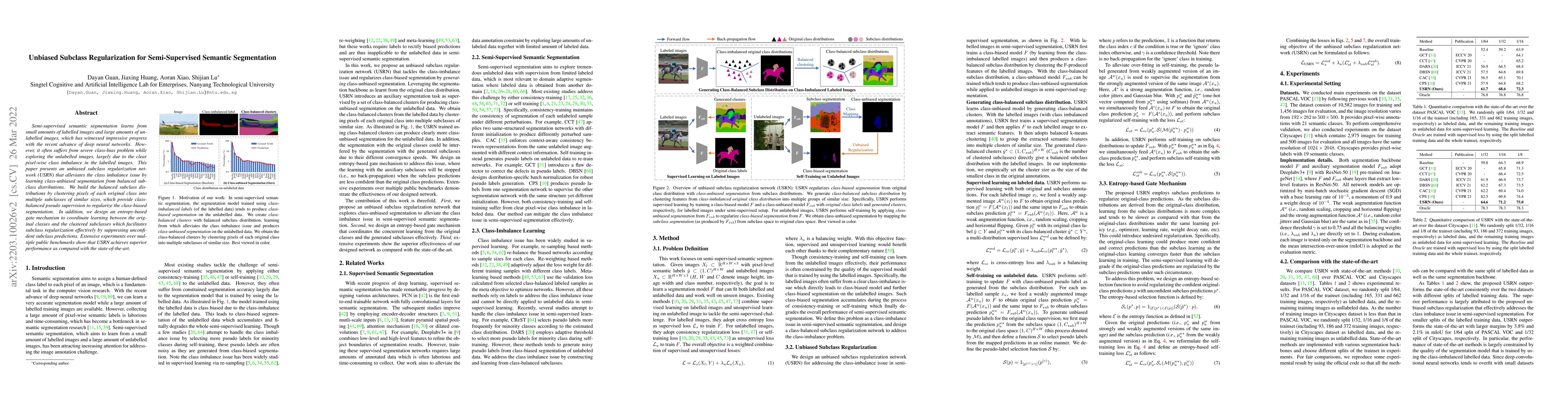 Thumbnail for Unbiased Subclass Regularization for Semi-Supervised Semantic
  Segmentation