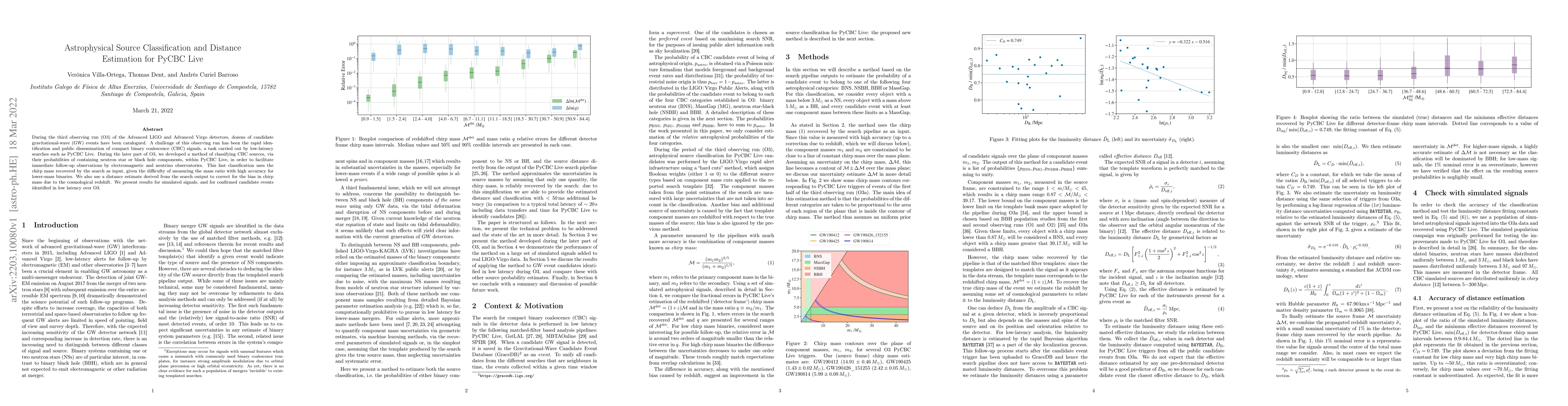 Thumbnail for Astrophysical Source Classification and Distance Estimation for PyCBC
  Live