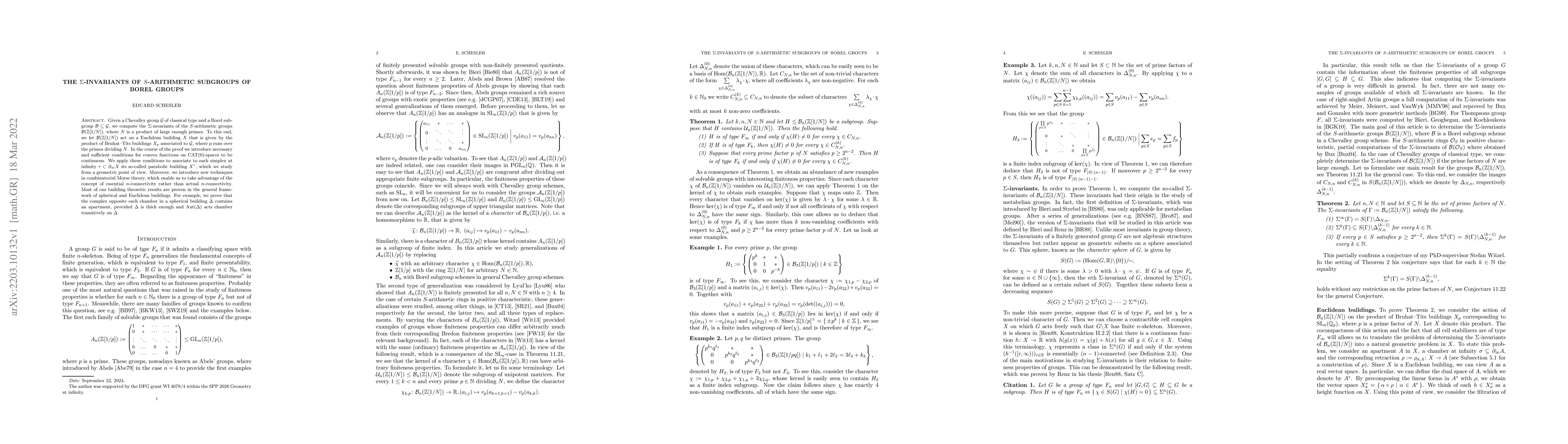 Thumbnail for The $\Sigma$-invariants of $S$-arithmetic subgroups of Borel groups