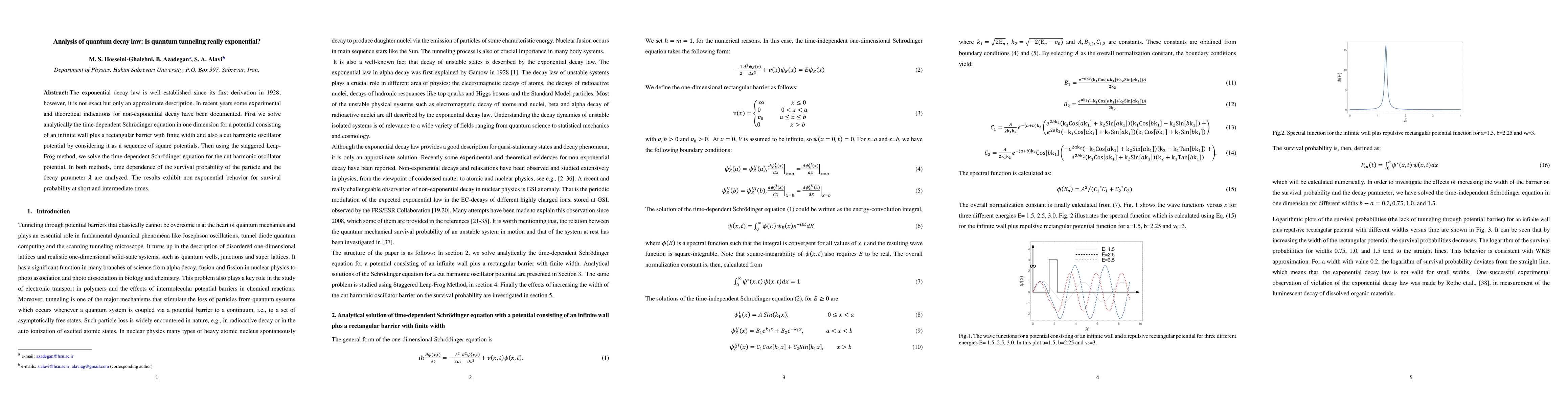 Thumbnail for Analysis of quantum decay law: Is quantum tunneling really exponential?