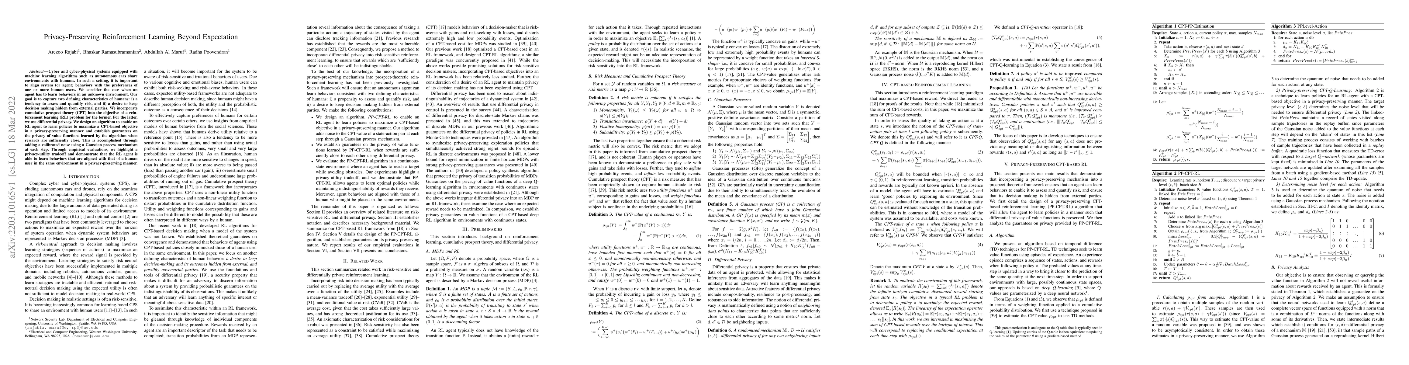 Thumbnail for Privacy-Preserving Reinforcement Learning Beyond Expectation