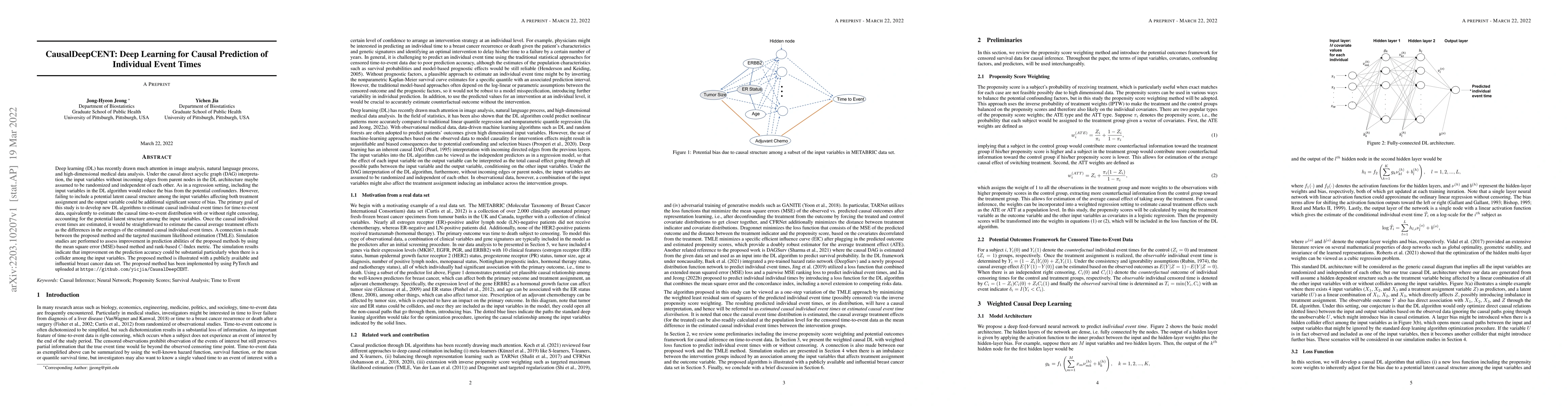 Thumbnail for CausalDeepCENT: Deep Learning for Causal Prediction of Individual Event
  Times