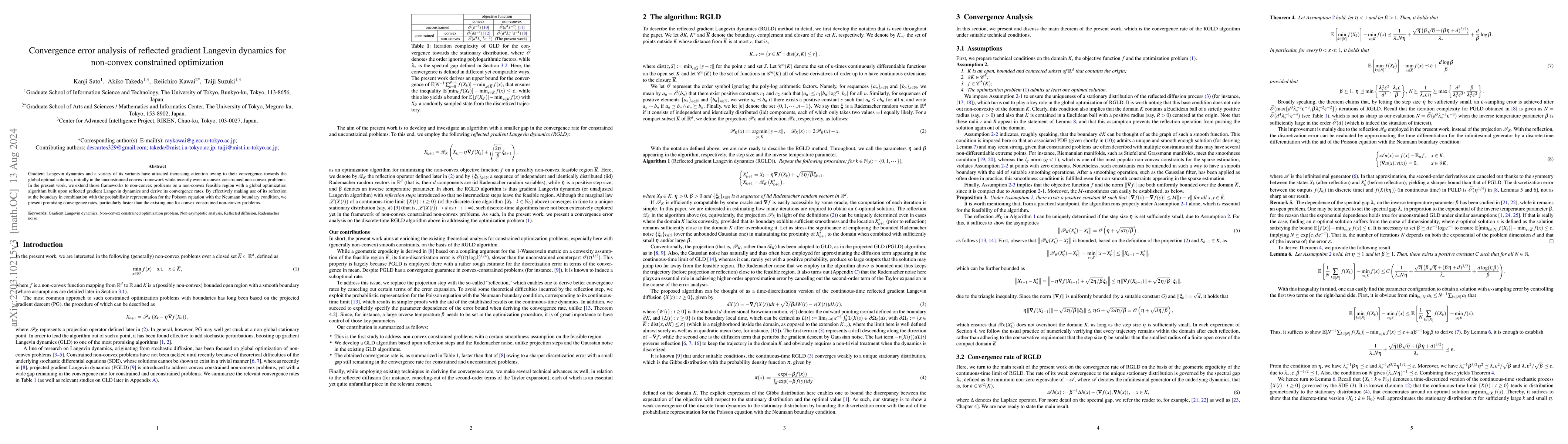 Thumbnail for Convergence Error Analysis of Reflected Gradient Langevin Dynamics for
  Globally Optimizing Non-Convex Constrained Problems