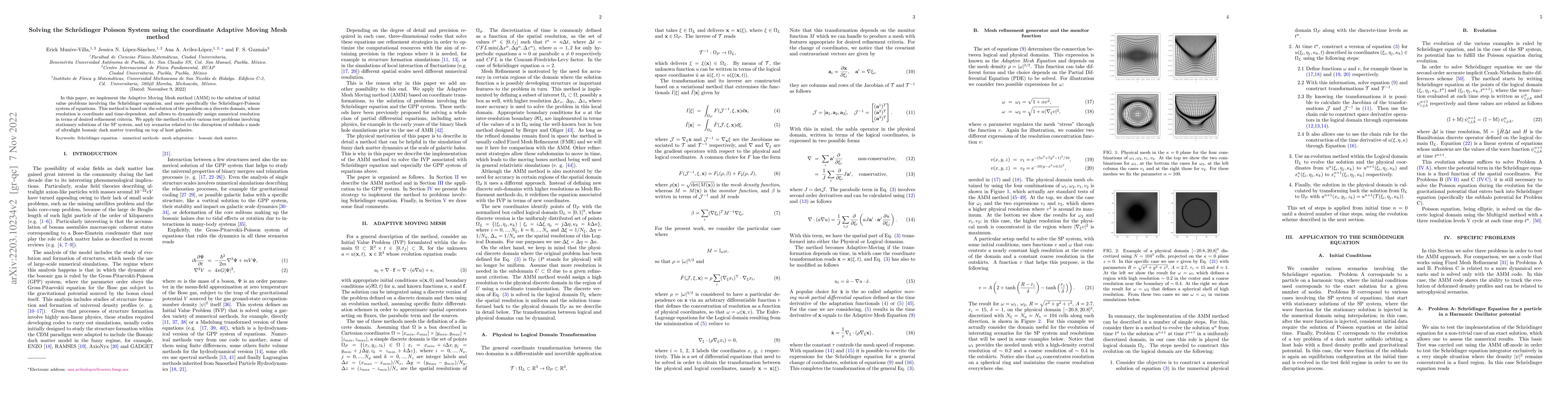 Thumbnail for Solving the Schrodinger Poisson System using the coordinate Adaptive
  Moving Mesh method