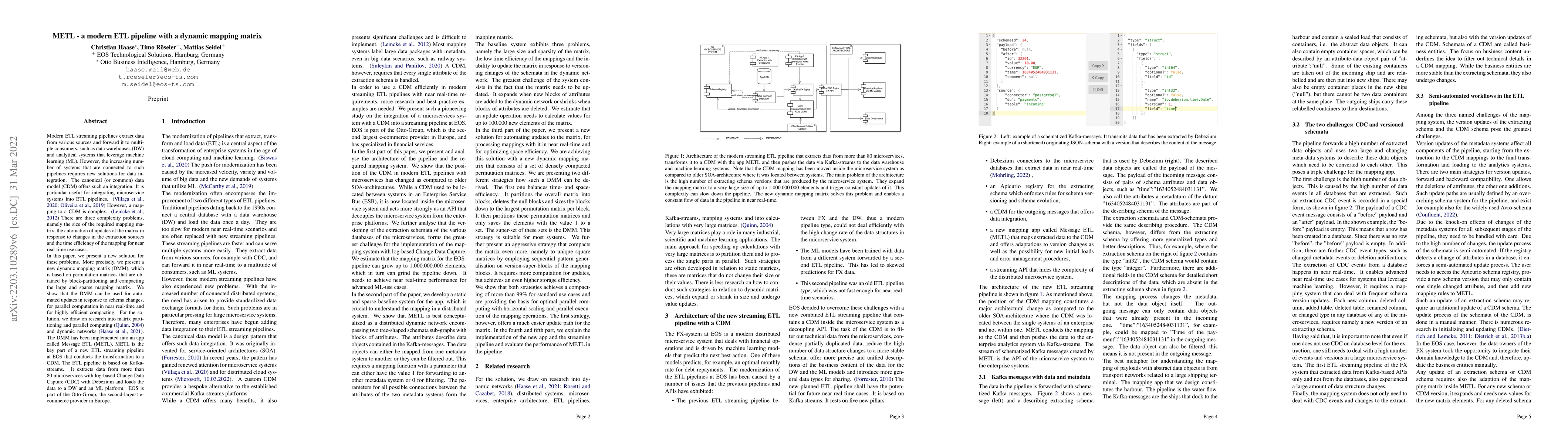 Thumbnail for METL: a modern ETL pipeline with a dynamic mapping matrix