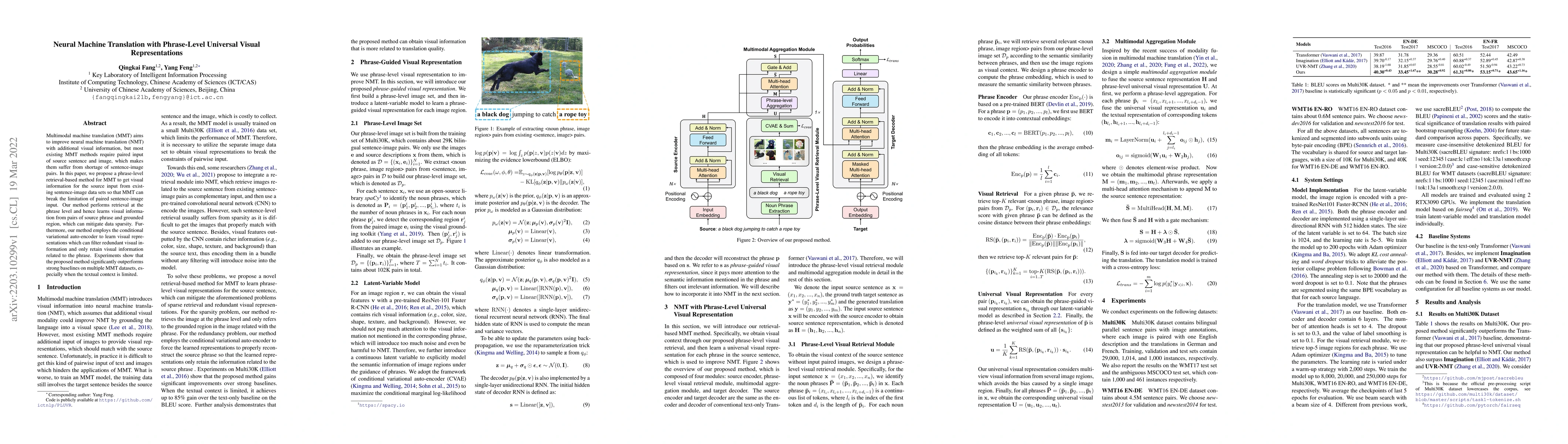 Thumbnail for Neural Machine Translation with Phrase-Level Universal Visual
  Representations