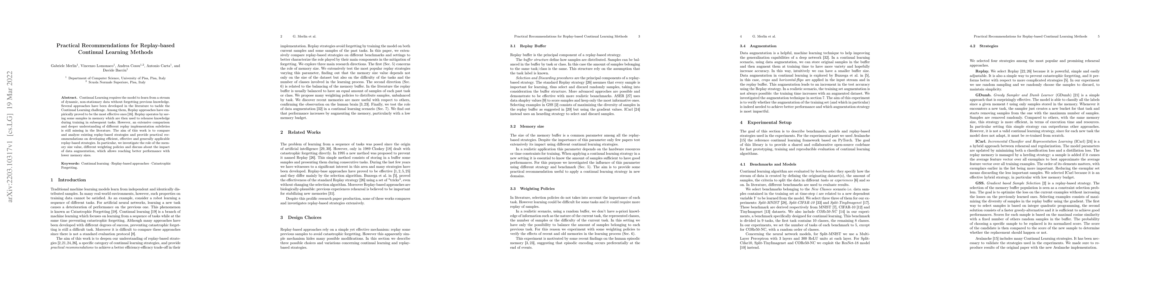 Thumbnail for Practical Recommendations for Replay-based Continual Learning Methods